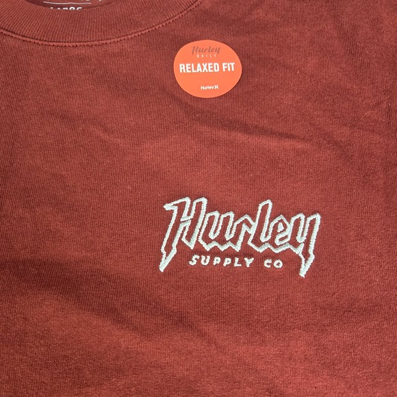 Hurley Supply Co Mens Large Red Relaxed Fit Cotton T Shirt Built Collection - Picture 4 of 8